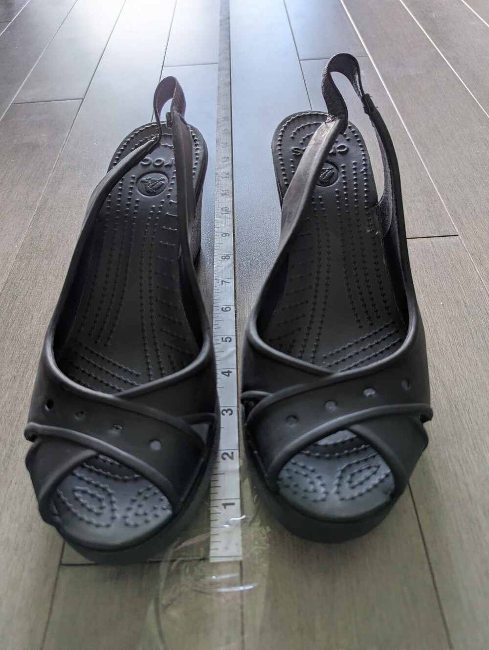 CROCS Black Women's Platform Wedge Sandals